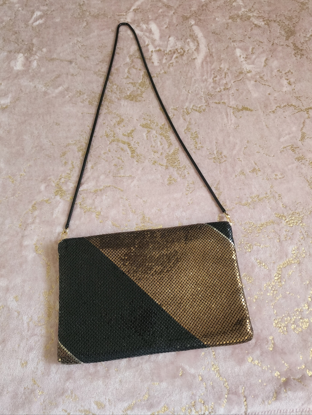 BAG | Sequin Envelope Shoulder Bag in Black and Brown - Picture 13 of 13
